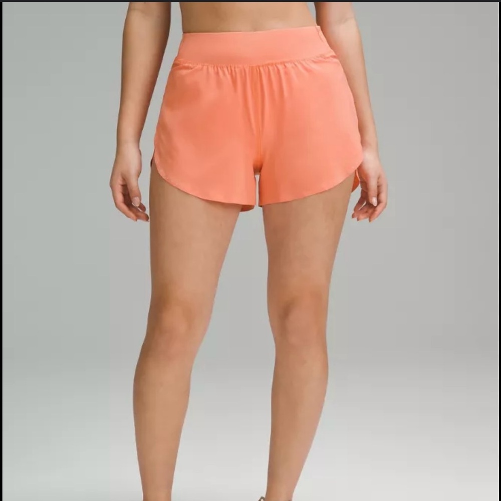 Lululemon Fast and Free High Rise 3” Short Size 8 NWT Coral